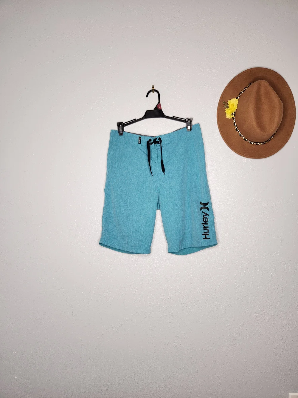 Hurley Teal Boardshorts with Black Logo